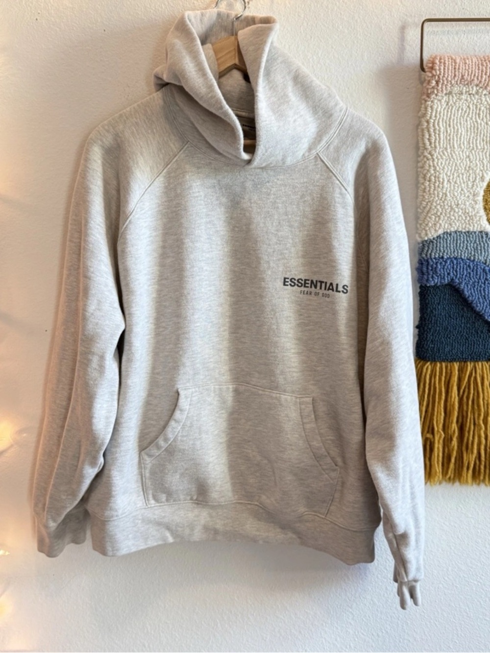 Fear Of God Essentials Hoodie Men’s Size Large Logo Hooded Run Casual Gym